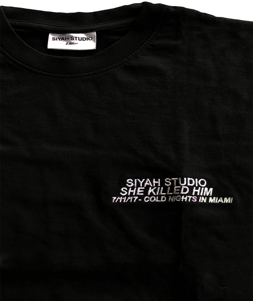 Siyah Studio Schwarzes Shirt she killed him