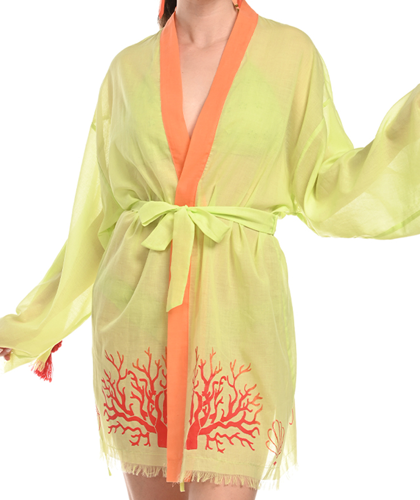 Coral Kimono