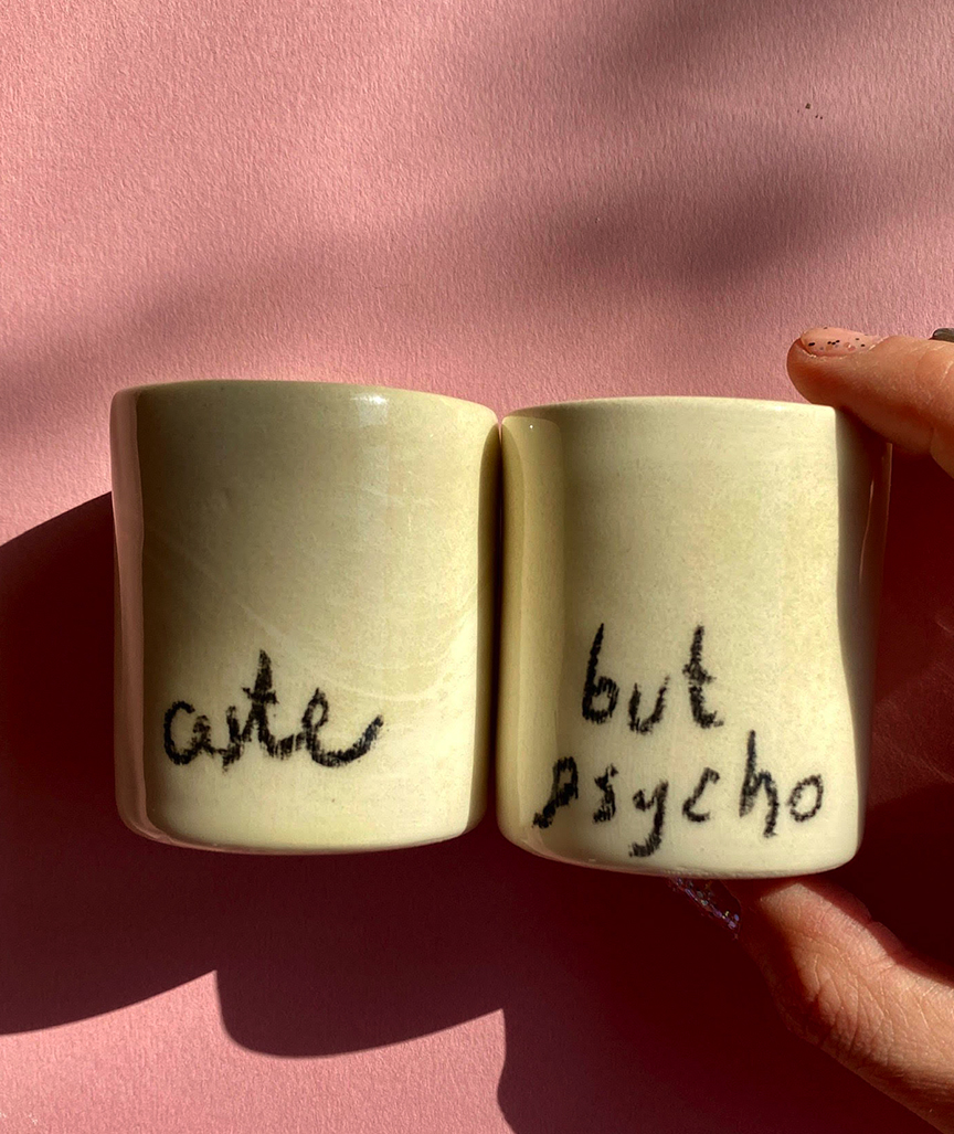 Cute But Psycho Espresso Tasse in Duo