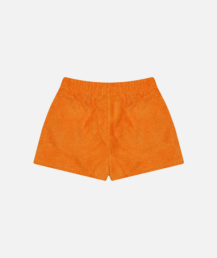 Orangene Terry-Shorts